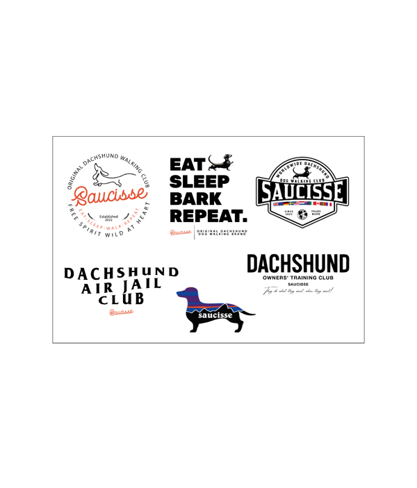Saucisse - Sticker Pack With 6 Logos Designs