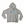 Front view of the Moon Grey Heather Saucisse Colour Me Dachshund unisex hoodie, with a compact colourful striped dachshund print and white Saucisse signature.
