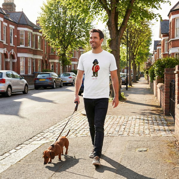 Saucisse - Short Haired Puffer Dog - Unisex T-shirt