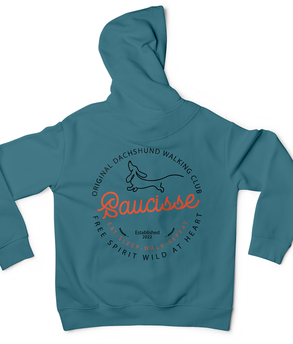 Saucisse Dog Walking Club Logo Unisex Hoodie