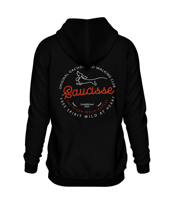 New Saucisse Dog Walking Club Logo - Zipped Hoodie