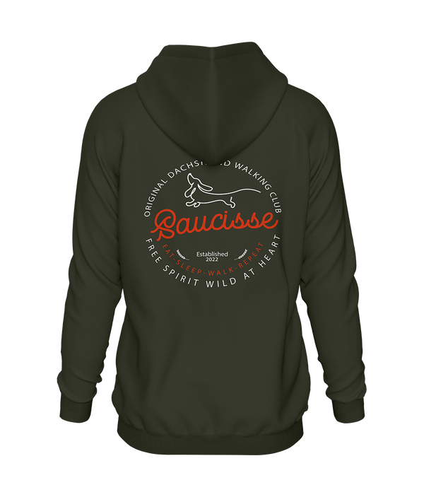 New Saucisse Dog Walking Club Logo - Zipped Hoodie