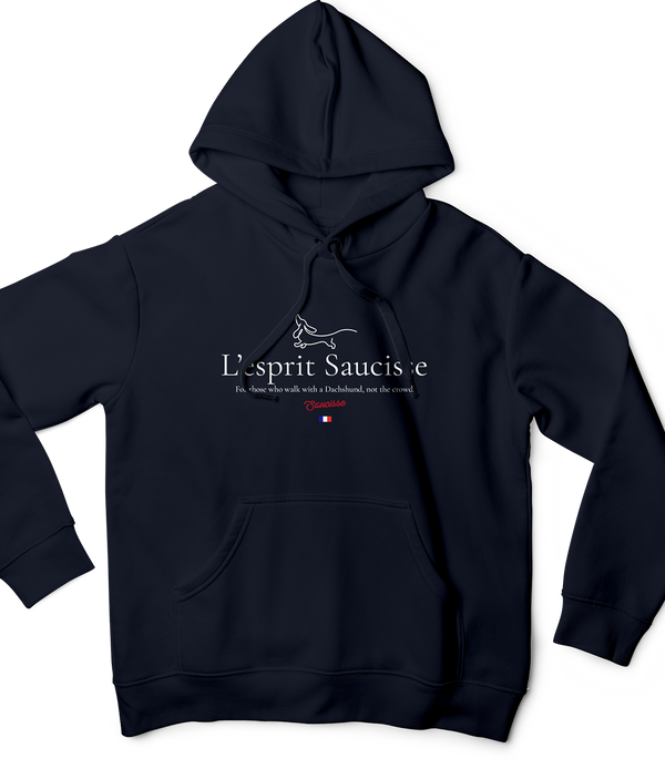 L'esprit Saucisse - For those that walk with a Dachshund not the crowd - Hoodie