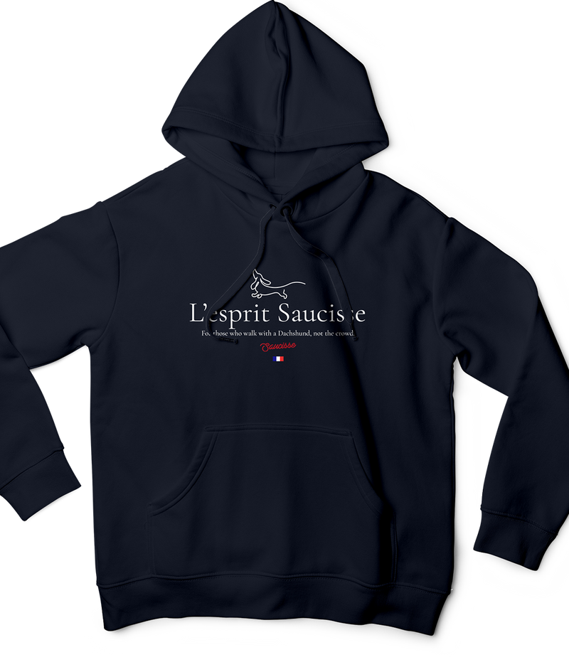 L'esprit Saucisse - For those that walk with a Dachshund not the crowd - Hoodie