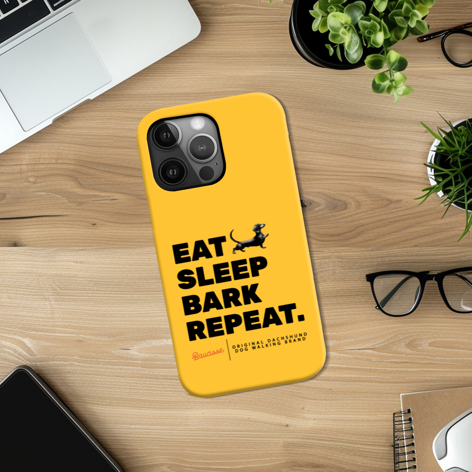 NEW - Eat, Sleep, Bark, Repeat! - High Gloss Phone Case