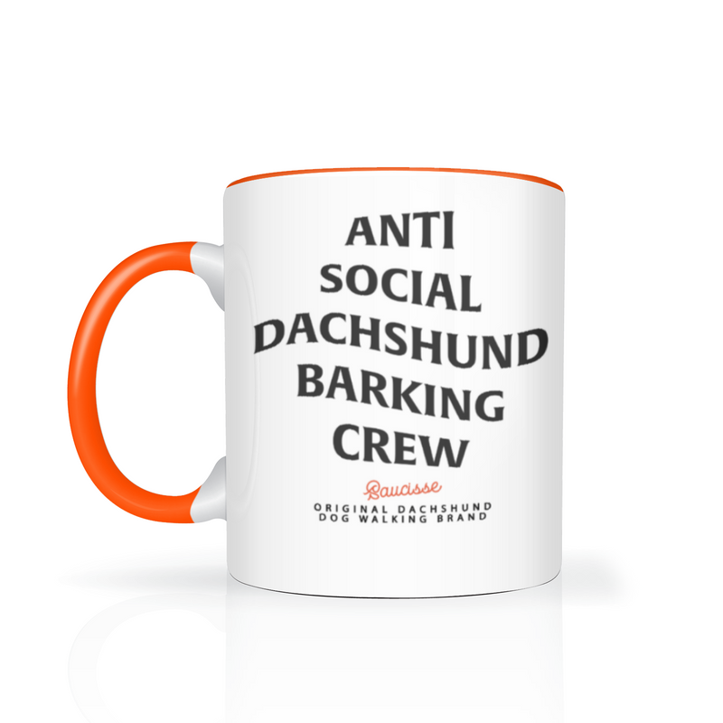 Saucisse - Anti Social Dachshund Barking Crew - High Gloss Coloured Mug