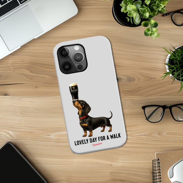 Saucisse - Lovely Day For A Walk - High Gloss Phone Case