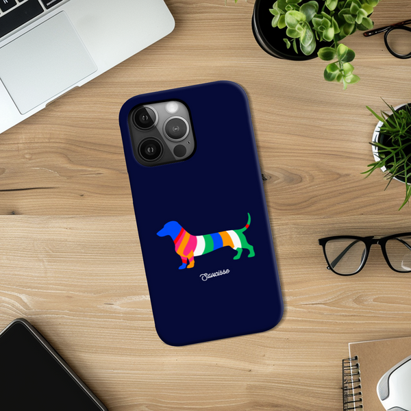 Saucisse Colour Me Dachshund - High Gloss Phone Case