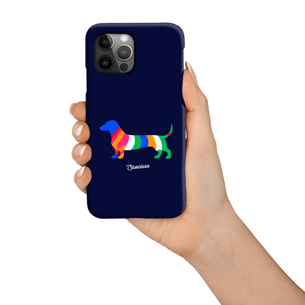 Saucisse Colour Me Dachshund - High Gloss Phone Case