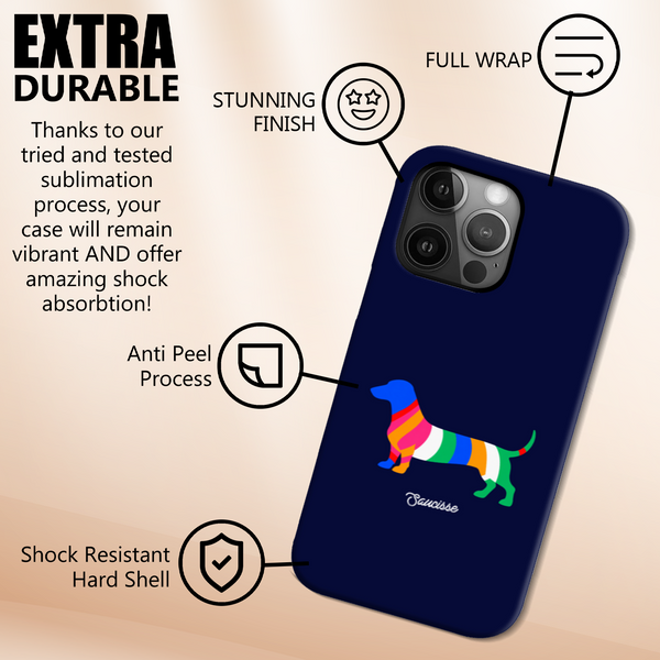 Saucisse Colour Me Dachshund - High Gloss Phone Case