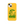 Saucisse yellow case with green dachshund artwork and Slow Walks Coffee Club lettering, showing the printed back and model-specific camera opening.