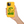 Saucisse yellow case with green dachshund artwork and Slow Walks Coffee Club lettering, held against a white background.