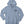 Saucisse Manchester England unisex hoodie in Aquamarine, front view showing small black Dachshund Apparel chest print and matching drawcords.