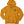 Saucisse Manchester England unisex hoodie in Curcuma, front view showing small black Dachshund Apparel chest print and matching drawcords.