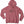 Front view of the Antique Rose Saucisse Dachshunds & Wine women's hoodie, with matching drawcords and a centred dachshund and wine print.
