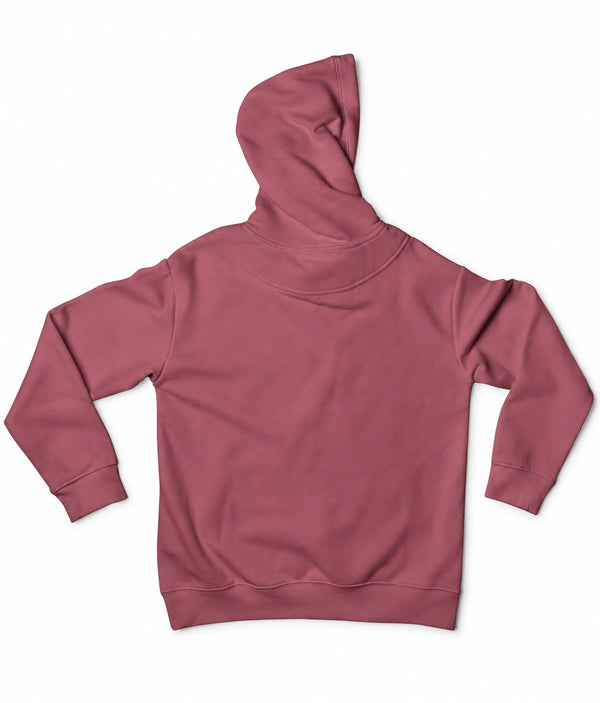 Plain back of the Antique Rose Saucisse Dachshunds & Wine women's hoodie.