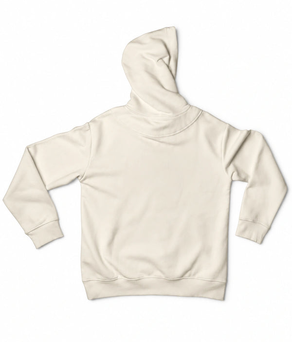 Plain back of the Ivory Saucisse Dachshunds & Wine women's hoodie.