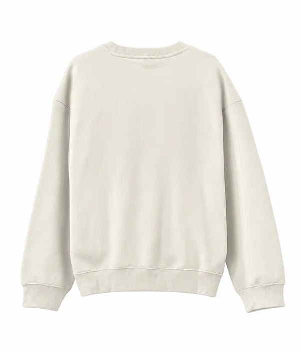 Plain back view of the Saucisse Dachshunds & Wine sweater in Ivory.