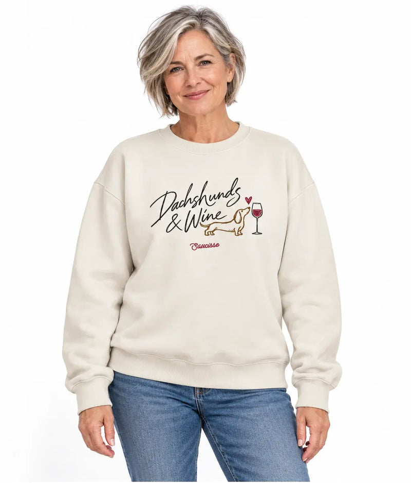 Dachshunds & Wine - Women's Sweater