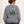 Model wearing the Saucisse Dachshunds Are the New Influencers Mineral Grey sweater, rear view in a warm neutral studio