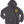 Front of the Saucisse Long Walk Sundays hoodie in Iron Grey with a small yellow chest print