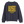 Saucisse Long Walk Sundays unisex sweater in Navy, rear view with the centred yellow Long Walk Sundays Fuel Your Mondays artwork
