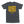 Saucisse Long Walk Sundays unisex T-shirt in India Ink Grey, rear view with the centred yellow Long Walk Sundays Fuel Your Mondays artwork