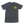 Saucisse Long Walk Sundays unisex T-shirt in India Ink Grey, front view with a small yellow left-chest print