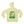 Saucisse Slow Walks Coffee Club unisex hoodie in Lemon Citrus, back view with centred green dachshund coffee artwork