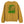 Saucisse Slow Walks Coffee Club unisex sweater in Curcuma, back view with centred green dachshund coffee artwork