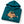Folded Saucisse Unzipped long-haired unisex hoodie in Peacock Green, showing the long-haired dachshund and printed zip artwork.