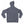 Plain rear view of the Mineral Grey Saucisse Unzipped Short Haired unisex hoodie, showing its shape and fabric with no back print.