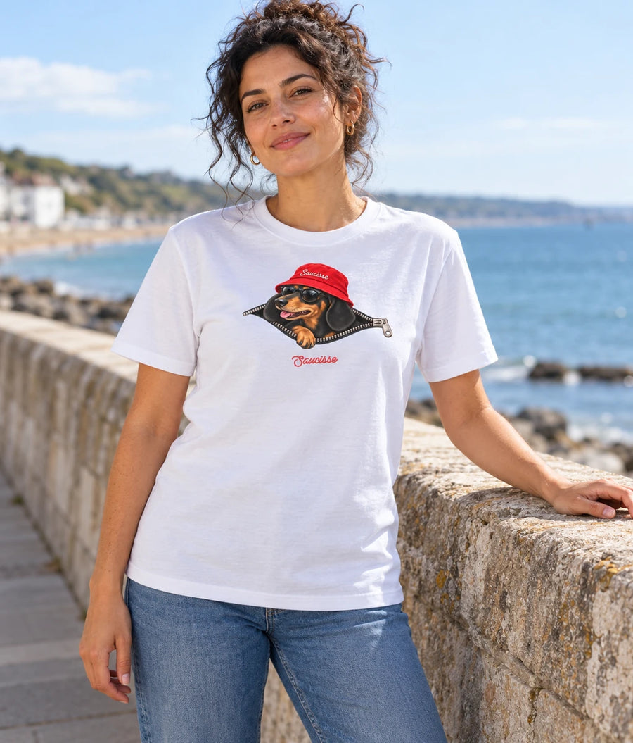 Saucisse Unzipped - Short Haired - Unisex T-Shirt