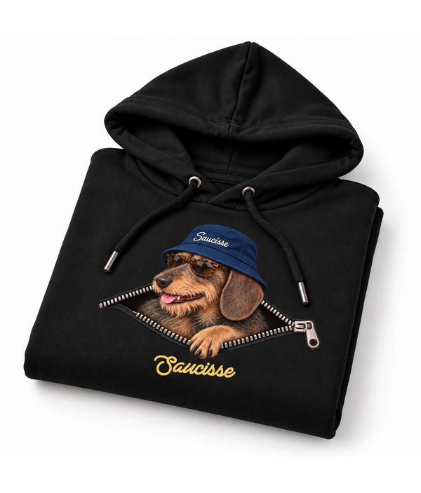 Saucisse Unzipped - Wire Haired - Unisex Hoodie