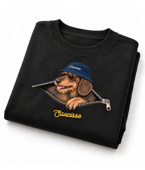 Saucisse Unzipped - Wire Haired - Unisex Sweater