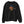 Front of the Saucisse Unzipped wire-haired unisex sweater in Black, with a navy-hat dachshund, printed silver zip and gold Saucisse signature.