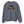 Front of the Saucisse Unzipped wire-haired unisex sweater in Mineral Grey, with a navy-hat dachshund, printed silver zip and gold Saucisse signature.