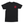 Saucisse Too Dachshund to Apologise black Tshirt, front view with coral print.