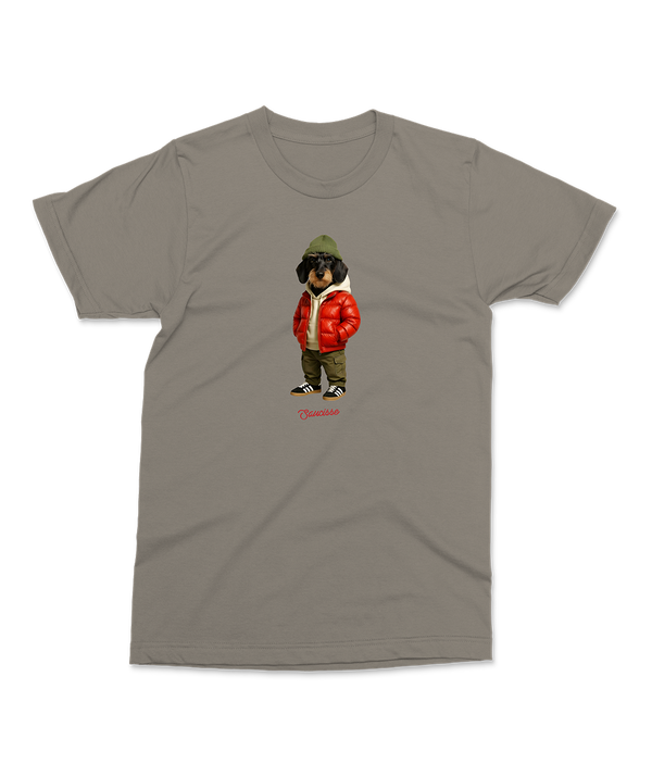 Saucisse - Wirehaired Red Puffer Dog - Unisex T-shirt