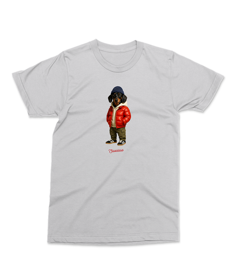 Saucisse - Short Haired Puffer Dog - Unisex T-shirt